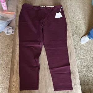 LC Lauren Conrad Burgundy Skinny Pants